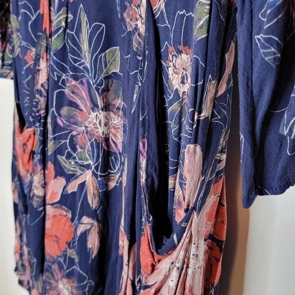 Free People Eyes on You Printed Mini Dress in Navy Combo - Picture 6 of 15